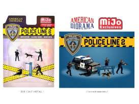 Figures  - Police Line set #2 2022 various - 1:64 - American Diorama - 76497 - AD76497 | Toms Modelautos