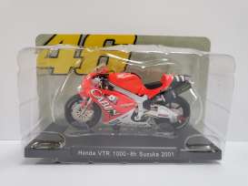 Honda  - VTR 1000  #46 V. Rossi 2001  - 1:18 - Magazine Models - X4FALA1006 - MagRossi1006 | Toms Modelautos