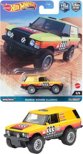 Range Rover  - Classic yellow/red/black - 1:64 - Hotwheels - HKC71 - hwmvHKC71 | Toms Modelautos