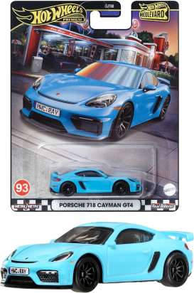 Porsche  - 718 Cayman GT4 2024 Blue - 1:64 - Hotwheels - HRT71 - hwmvHRT71 | Toms Modelautos