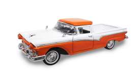 Ford  - 1957 orange/white - 1:18 - Lucky Diecast - 92208o - ldc92208o | Toms Modelautos