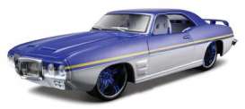 Pontiac  - 1969 blue/white - 1:24 - Maisto - 31040b - mai31040b | Toms Modelautos