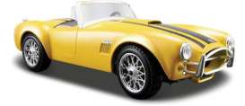Shelby  - Cobra 427 1965 yellow/black - 1:24 - Maisto - 31276y - mai31276y | Toms Modelautos