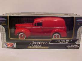 Ford  - 1940 red - 1:24 - Motor Max - 73250r - mmax73250r | Toms Modelautos