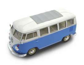 Volkswagen  - 1962 blue/white - 1:24 - Welly - 22095b - welly22095b | Toms Modelautos