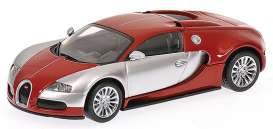 Bugatti  - 2009 chrome/red - 1:43 - Minichamps - 400110851 - mc400110851 | Toms Modelautos