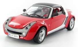 Smart  - red - 1:18 - Bburago - 12051r - bura12051r | Toms Modelautos