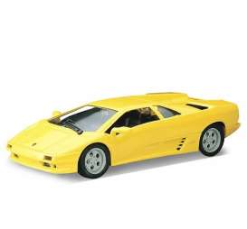 Lamborghini  - Diablo 1995 yellow - 1:24 - Welly - 29374 - welly29374y | Toms Modelautos