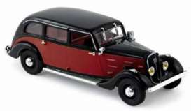 Peugeot  - 1935 dark red/black - 1:43 - Norev - 474104 - nor474104 | Toms Modelautos