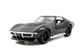 Chevrolet Corvette - 1969 black - 1:24 - Jada Toys - 96891bk - jada96891bk | Toms Modelautos