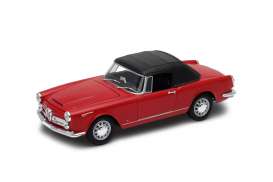 Alfa Romeo  - Spider 1960 red - 1:24 - Welly - 24003Hr - welly24003Hr | Toms Modelautos