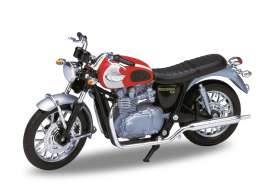 Triumph  - Bonneville T100 2002 red - 1:18 - Welly - 12172 - welly12172 | Toms Modelautos