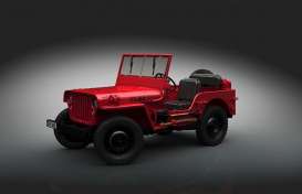 Jeep Willys - 1944 red - 1:18 - Welly - 18055r - welly18055r | Toms Modelautos