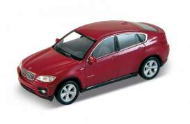 BMW  - X6 2011 red - 1:34 - Welly - 43617r - welly43617r | Toms Modelautos