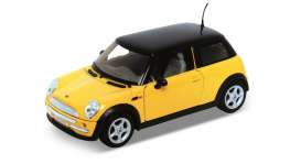 Mini  - 2005 yellow - 1:24 - Welly - 22075y - welly22075y | Toms Modelautos
