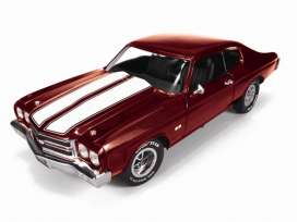 Chevrolet  - 1970 red-burgundy/white stripes - 1:43 - Auto World - R1134 - AWR1134 | Toms Modelautos
