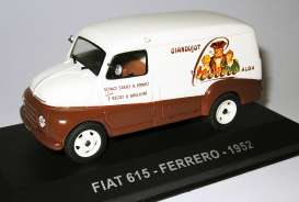 Fiat  - 615 1952 brown/creme - 1:43 - Magazine Models - PUB615 - magPUB615 | Toms Modelautos