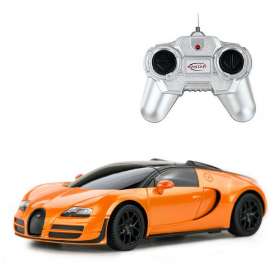 Bugatti  - orange/black - 1:24 - Rastar - rastar47000obk | Toms Modelautos