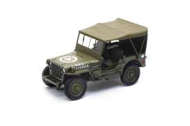 Willys  - Jeep US Army 1945 army green - 1:18 - Welly - 18055Hgn - welly18055Hgn | Toms Modelautos