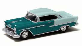 Chevrolet  - 1955 green/green - 1:64 - GreenLight - 96120A - gl96120A | Toms Modelautos
