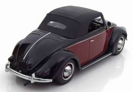 Volkswagen  - 1949 black/ dark red - 1:18 - KK - Scale - kkdc180112 | Toms Modelautos