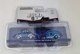 Volkswagen Teardrop Caravan - blue - 1:64 - GreenLight - 51035A - gl51035A | Toms Modelautos