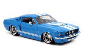 Ford Shelby - 1967 blue with white stripes - 1:24 - Jada Toys - 97401b - jada97401b | Toms Modelautos