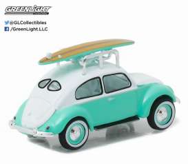 Volkswagen  - Beetle & Roof Rack & Surfboard 1946  - 1:64 - GreenLight - 29860A - gl29860A | Toms Modelautos