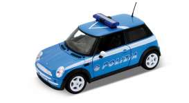 Mini  - 2005 blue/white - 1:24 - Welly - 22075IP - welly22075IP | Toms Modelautos
