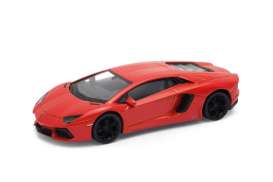 Lamborghini  - Aventador orange-red - 1:43 - Welly - 44037o - welly44037o | Toms Modelautos