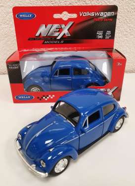 Volkswagen  - Beetle blue - 1:34 - Welly - 42343Wb - welly42343Wb | Toms Modelautos