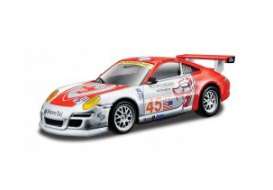 Porsche  - red/silver - 1:43 - Bburago - 38003rs - bura38003rs | Toms Modelautos