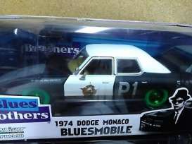 Dodge  - 1974 black/white - 1:24 - GreenLight - 84011GM - gl84011GM | Toms Modelautos