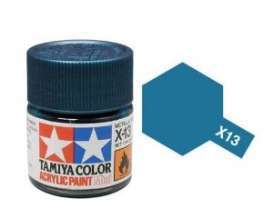 Paint  - metallic blue - Tamiya - X-13 - tamX1310ml | Toms Modelautos