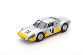 Porsche  - 1965 silver/yellow - 1:43 - Spark - s4683 - spas4683 | Toms Modelautos