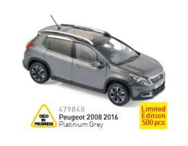 Peugeot  - 2016 platinum grey - 1:43 - Norev - 479848 - nor479848 | Toms Modelautos