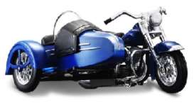 Harley Davidson  - 1953 blue - 1:18 - Maisto - 03175 - mai03175 | Toms Modelautos