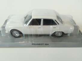 Peugeot  - 504 white - 1:43 - Magazine Models - PC504w - magPC504w | Toms Modelautos