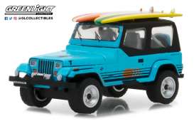 Jeep  - Wrangler YJ 1987 blue - 1:64 - GreenLight - 97020C - gl97020C | Toms Modelautos