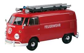 Volkswagen  - T1 delivery van red - 1:24 - Motor Max - 79564 - mmax79564 | Toms Modelautos