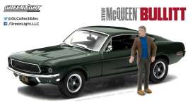 Ford  - Mustang GT Fastback *Bullitt* 1968 green - 1:43 - GreenLight - 86433 - gl86433 | Toms Modelautos