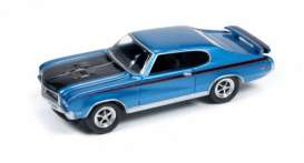 Buick  - 1971 blue with black graphics  - 1:64 - Johnny Lightning - MC001B2 - JLMC001B2 | Toms Modelautos