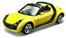 Smart  - 2003 yellow - 1:43 - Bburago - 30176Y - bura30176Y | Toms Modelautos