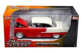 Chevrolet  - Bel Air hardtop 1955 red/white - 1:24 - Jada Toys - 98938 - jada98938 | Toms Modelautos