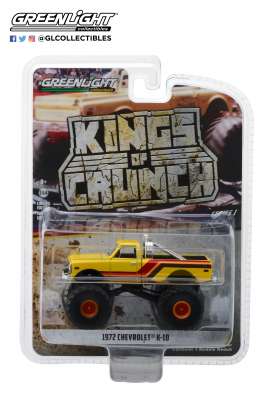 Chevrolet  - K-10 Monster Truck 1972 yellow/orange/red/brown - 1:64 - GreenLight - 49010F - gl49010F | Toms Modelautos