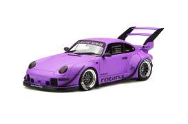 Porsche  - 993 RWB Rotana  matt purple - 1:18 - GT Spirit - 737 - GT737 | Toms Modelautos