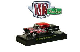 Chevrolet  - Bel Air Hardtop 1955 red/black/ flames - 1:64 - M2 Machines - 32500WC10B - M2-32500WC10B | Toms Modelautos
