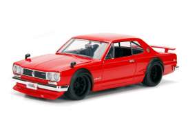 Nissan  - Skyline 2000 GT-R 1971 red - 1:24 - Jada Toys - 30002 - jada30004r | Toms Modelautos