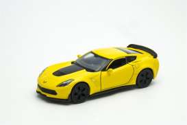 Chevrolet Corvette - Z06 2017 yellow - 1:34 - Welly - 43752y - welly43752y | Toms Modelautos