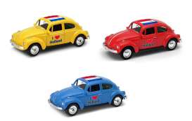 Volkswagen  - Beetle 1963 various - 1:64 - Welly - 52222HOL - welly52222HOL | Toms Modelautos